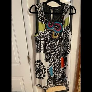 Sleeveless print dress